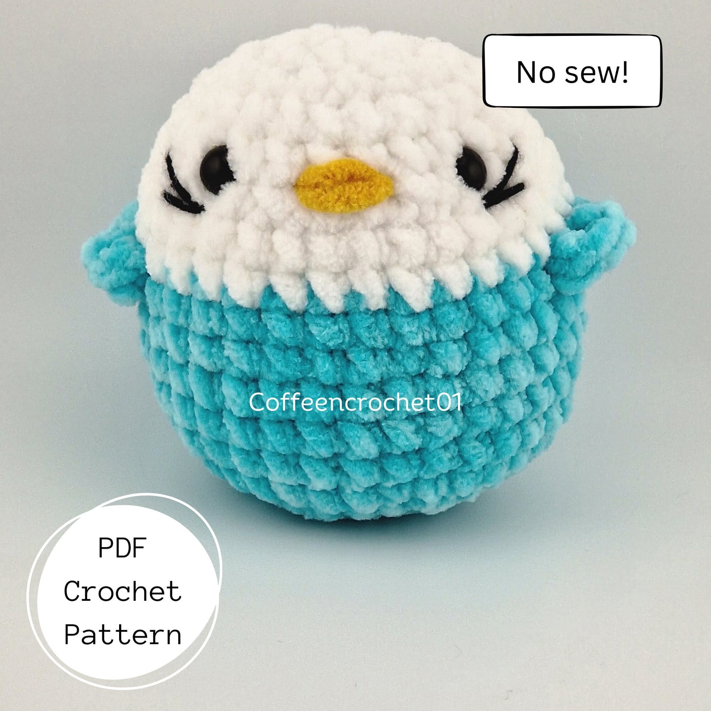 Budgie No Sew Crochet Pattern - Bertie the Budgie