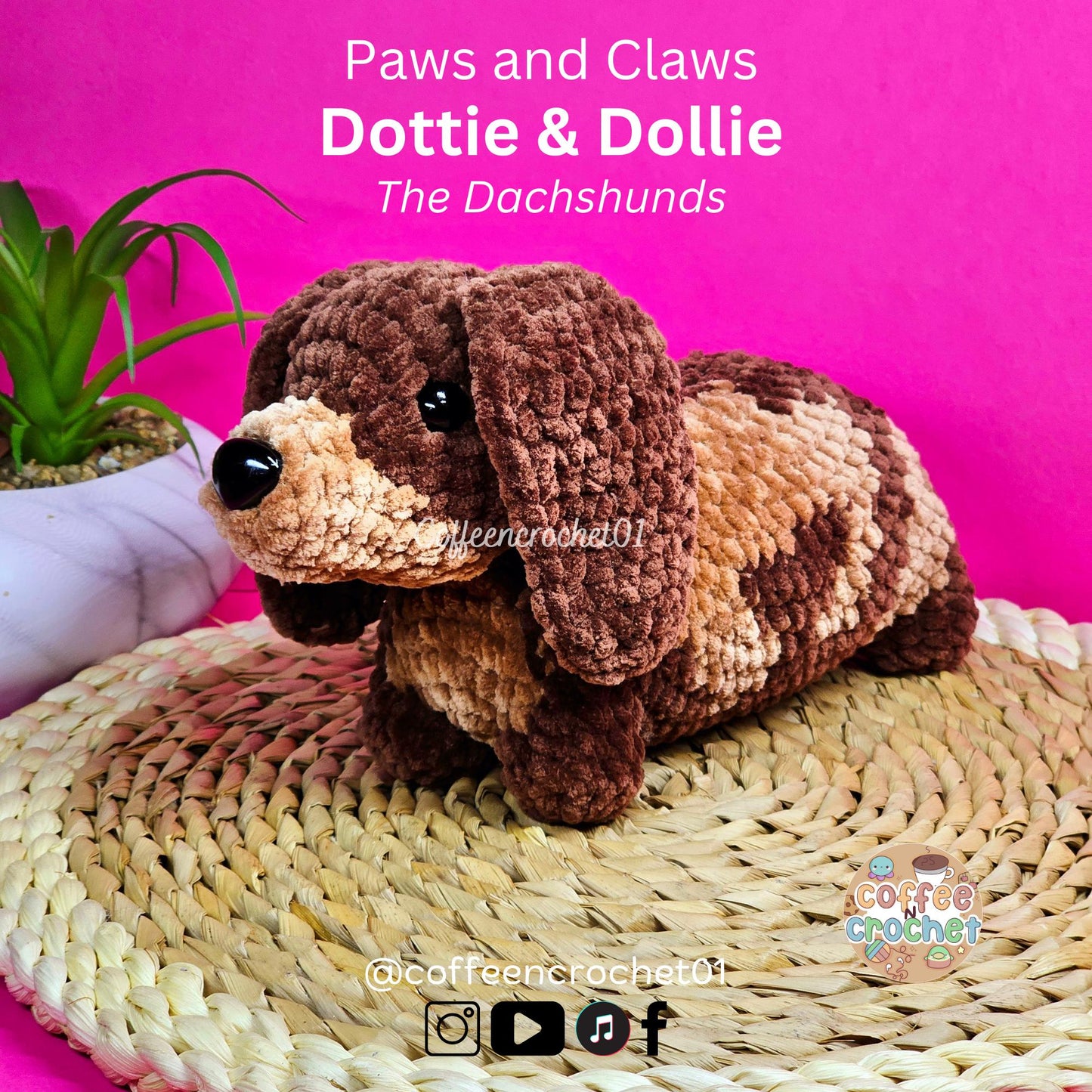 2 in 1 Dachshunds Crochet Patterns