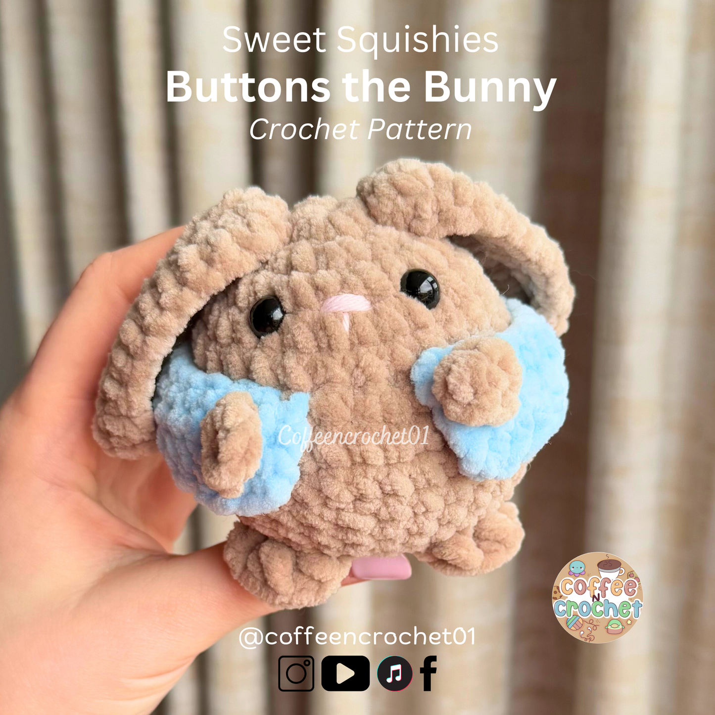 4 in 1 Bunny Crochet Pattern - Buttons the Bunny
