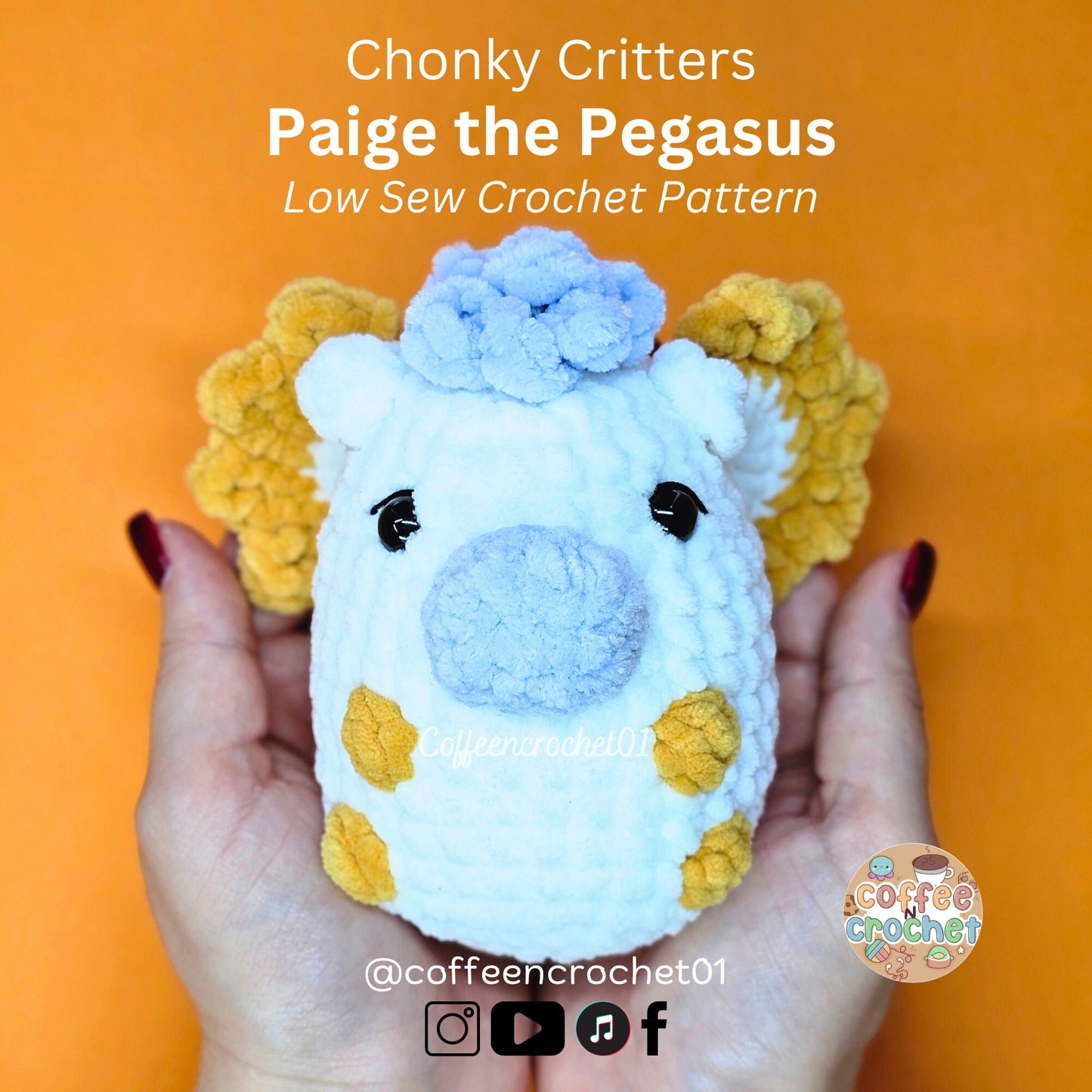 Pegasus No Sew Crochet Pattern - Paige the Pegasus
