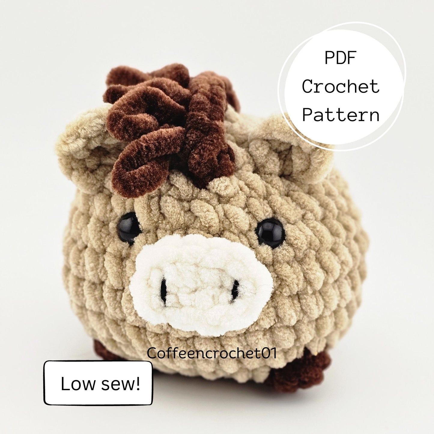 Horse Low Sew Crochet Pattern - Hazel the Horse