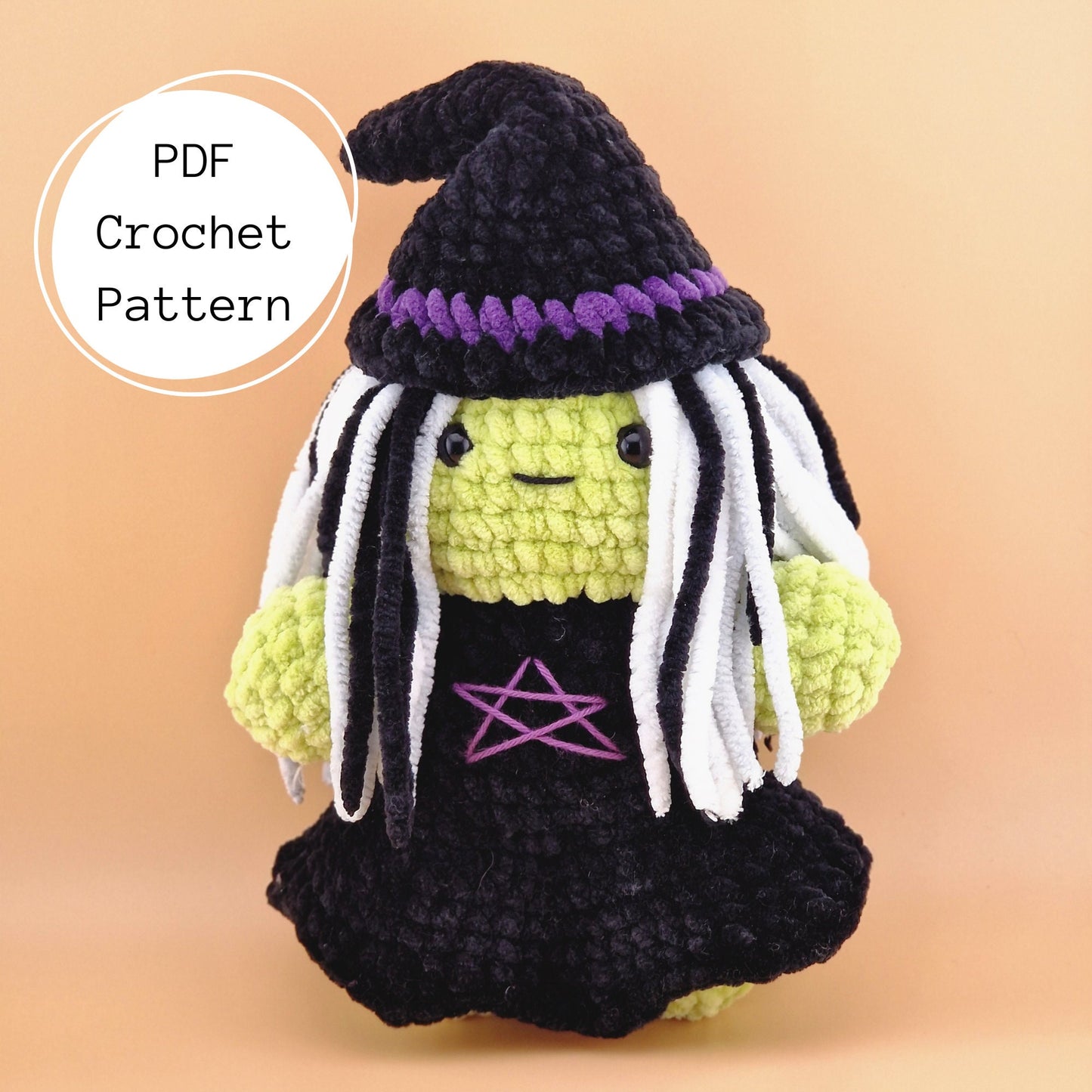 Witch No Sew Crochet Pattern - Willow the Witch