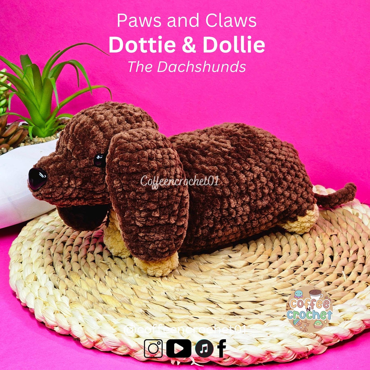2 in 1 Dachshunds Crochet Patterns