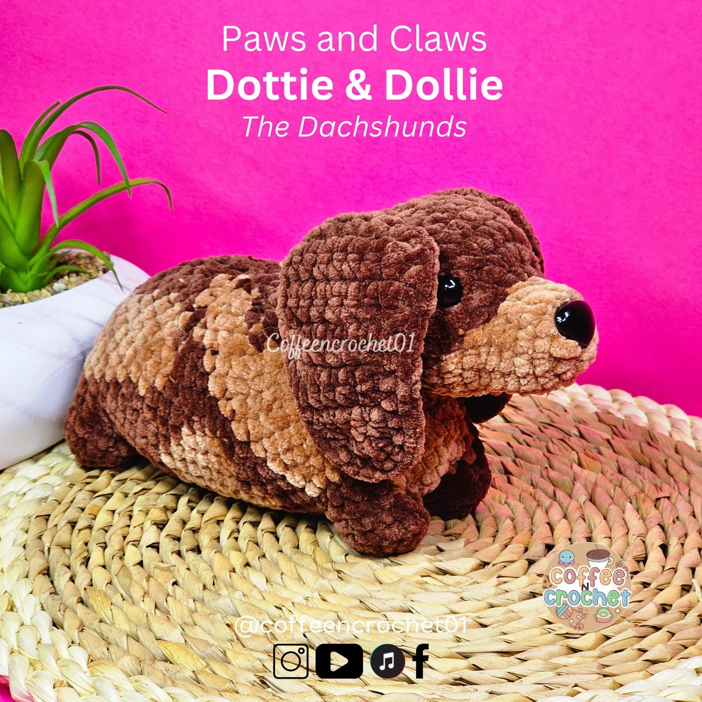2 in 1 Dachshunds Crochet Patterns