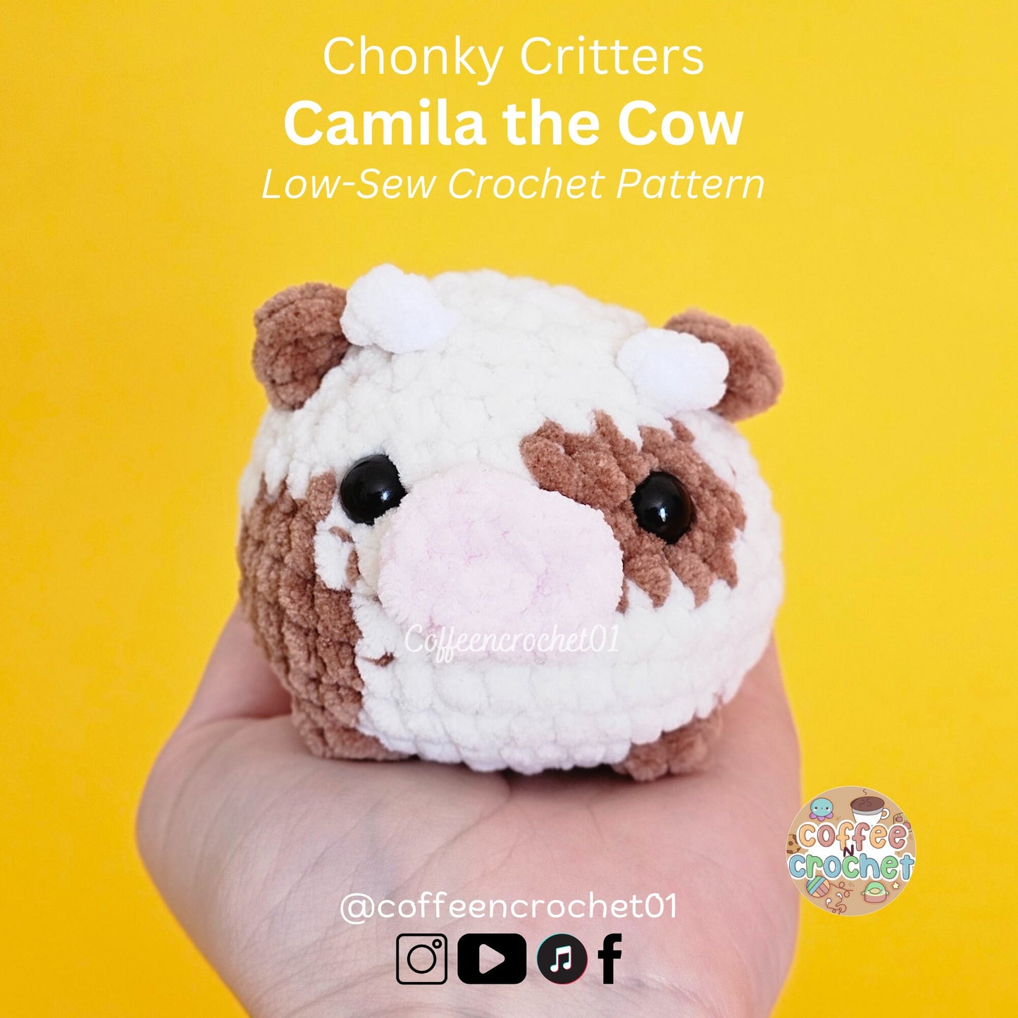 Cow Low Sew Crochet Pattern - Camila the Cow
