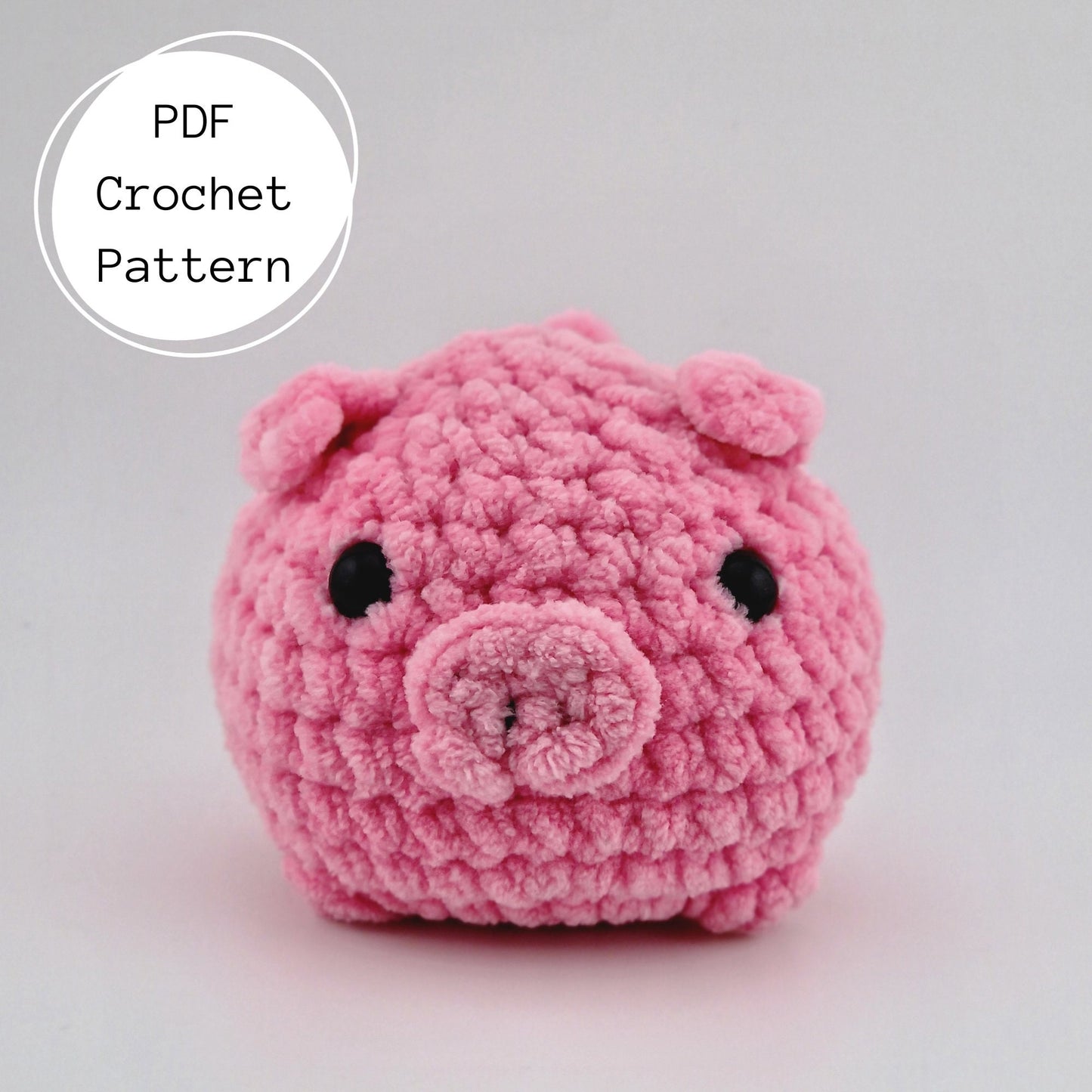 Unique and cute pig crochet amigurumi pattern beginner friendly.