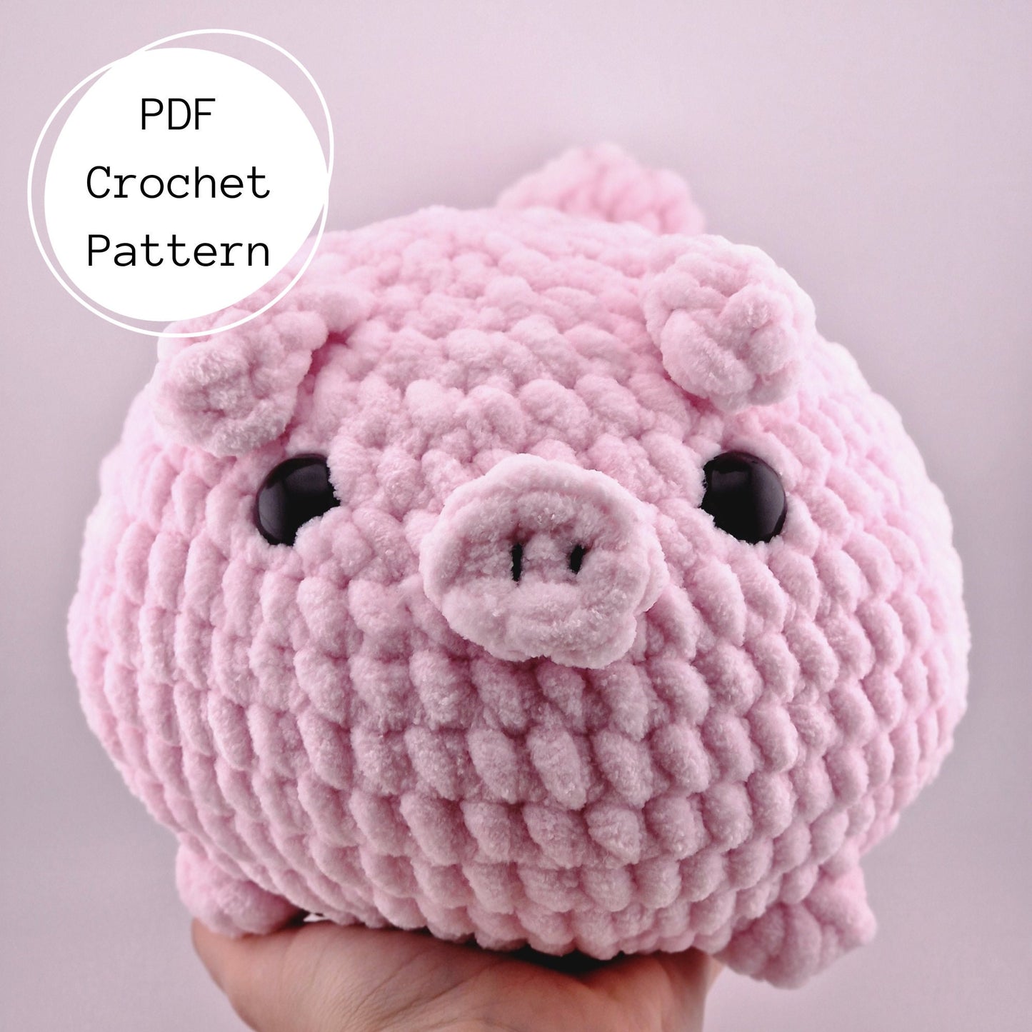 Unique and cute pig crochet amigurumi pattern beginner friendly.