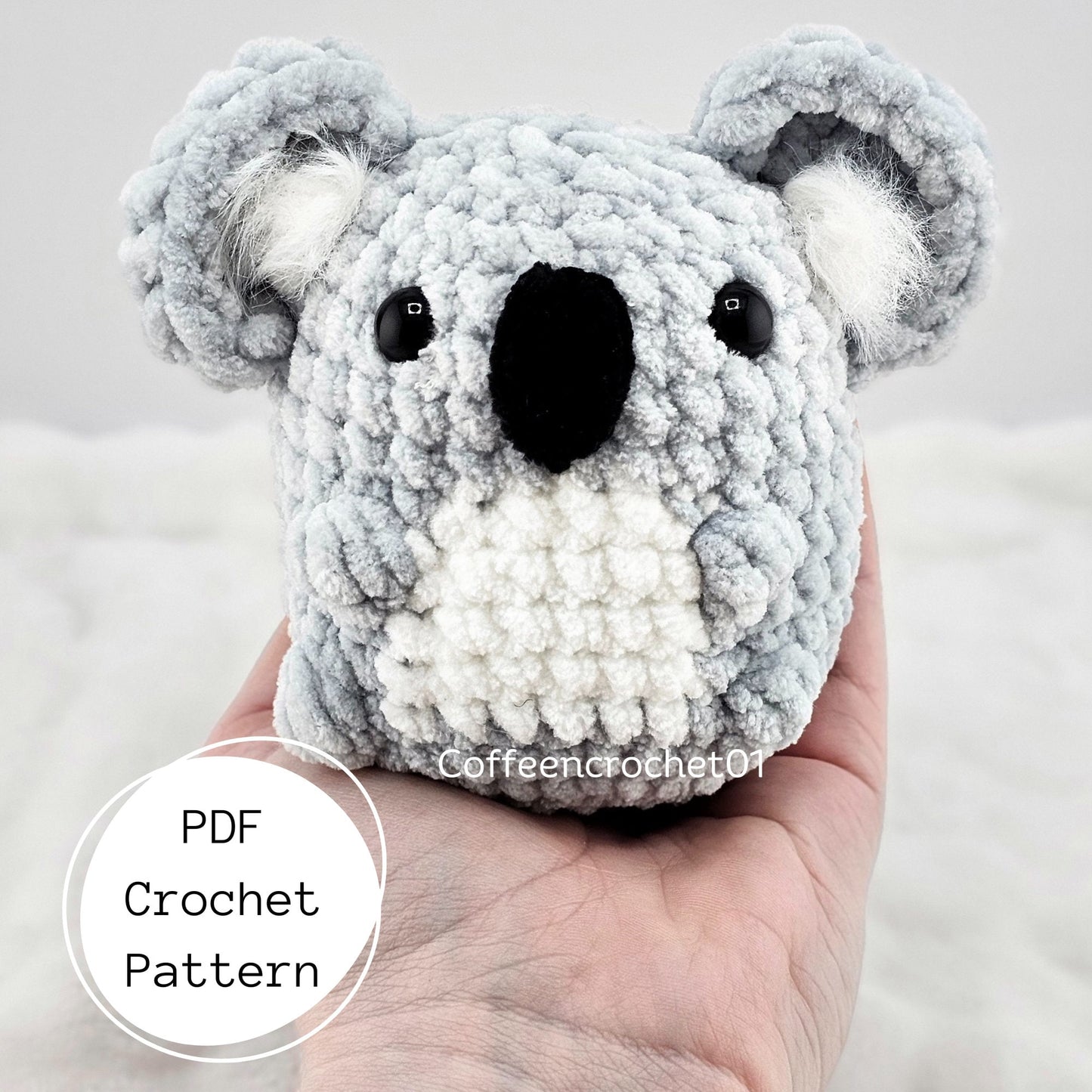 Unique and cute no sew Panda Koala Red Panda Giraffe crochet amigurumi pattern beginner friendly.