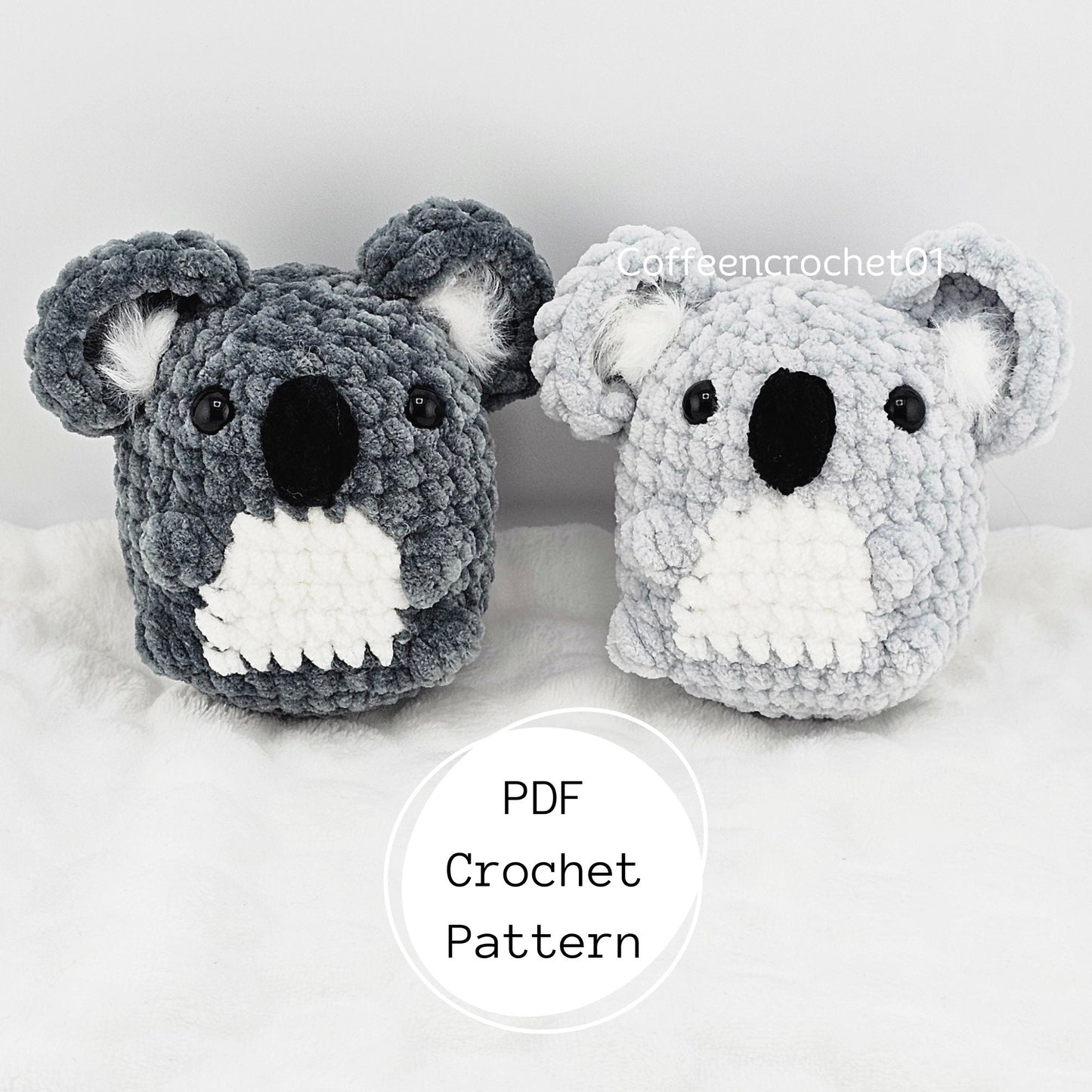 Unique and cute no sew Panda Koala Red Panda Giraffe crochet amigurumi pattern beginner friendly.