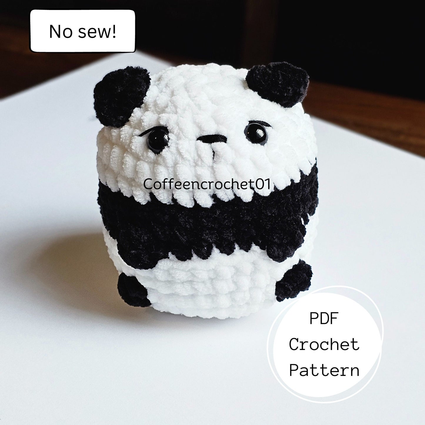 Unique and cute no sew Panda Koala Red Panda Giraffe crochet amigurumi pattern beginner friendly.