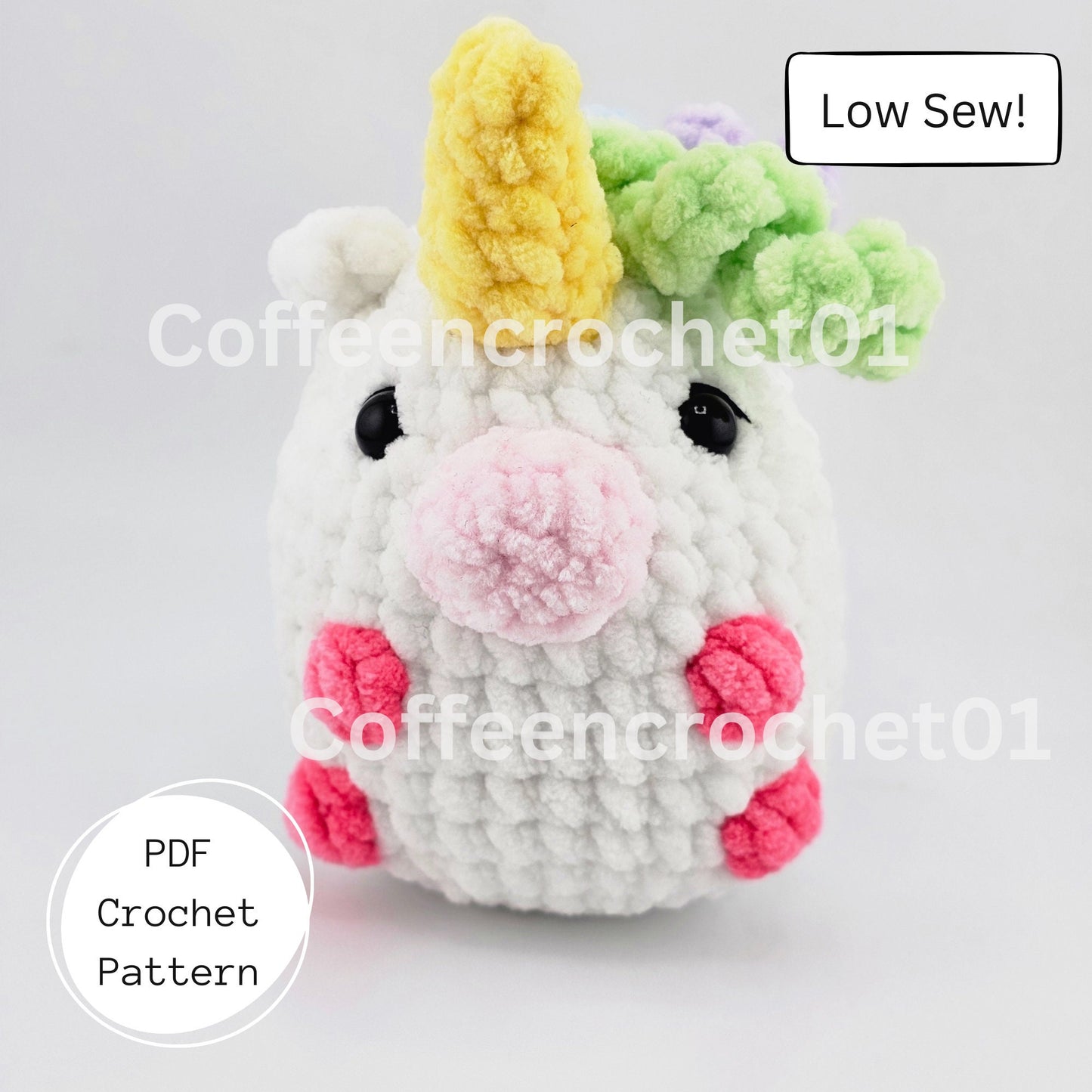 Unicorn Crochet Pattern amigurumi pattern crochet beginner tutorial halloween fantasy Una
