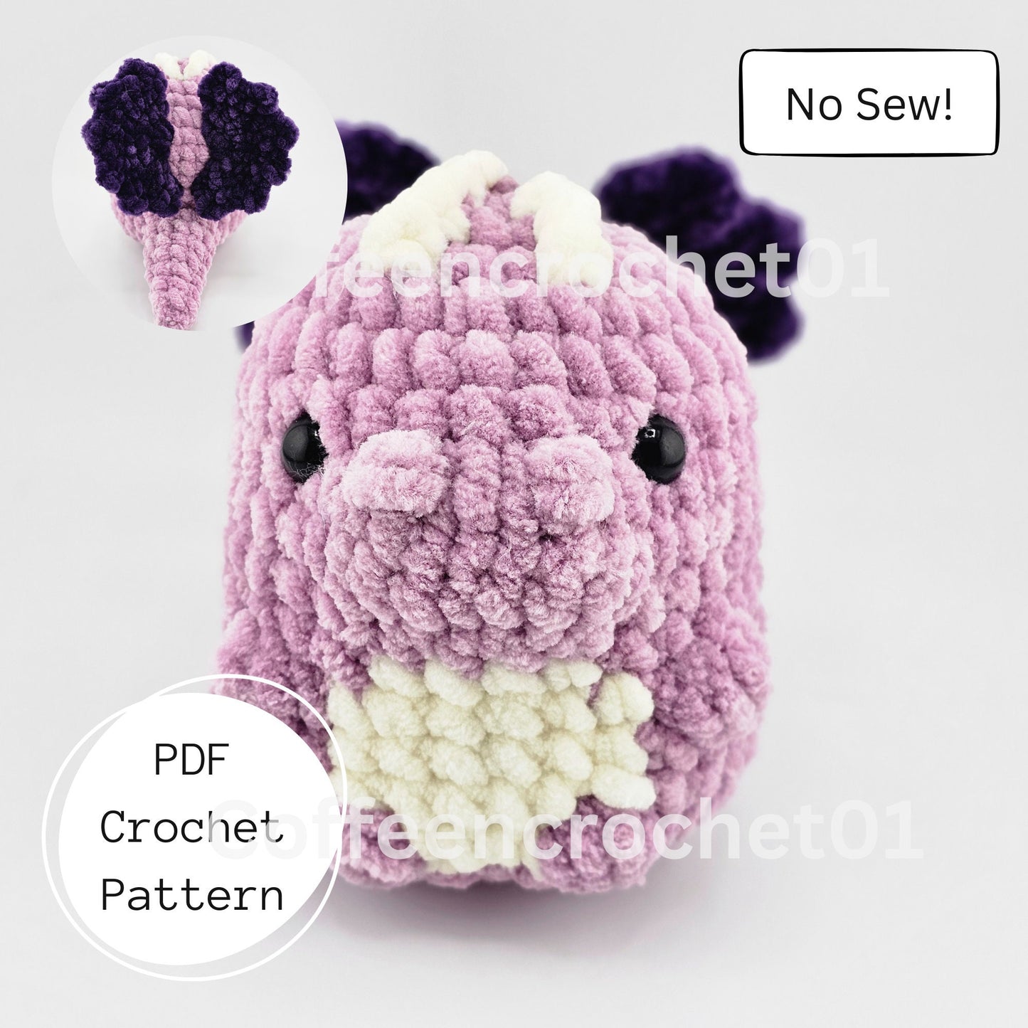 Cthulhu Goblin and Dragon crochet amigurumi crochet beginner friendly pattern