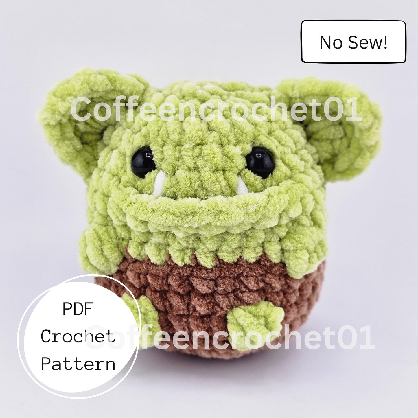 Fantastical Friends Pack Dragon Goblin Cthulhu Crochet Pattern amigurumi pattern crochet beginner tutorial halloween fantasy