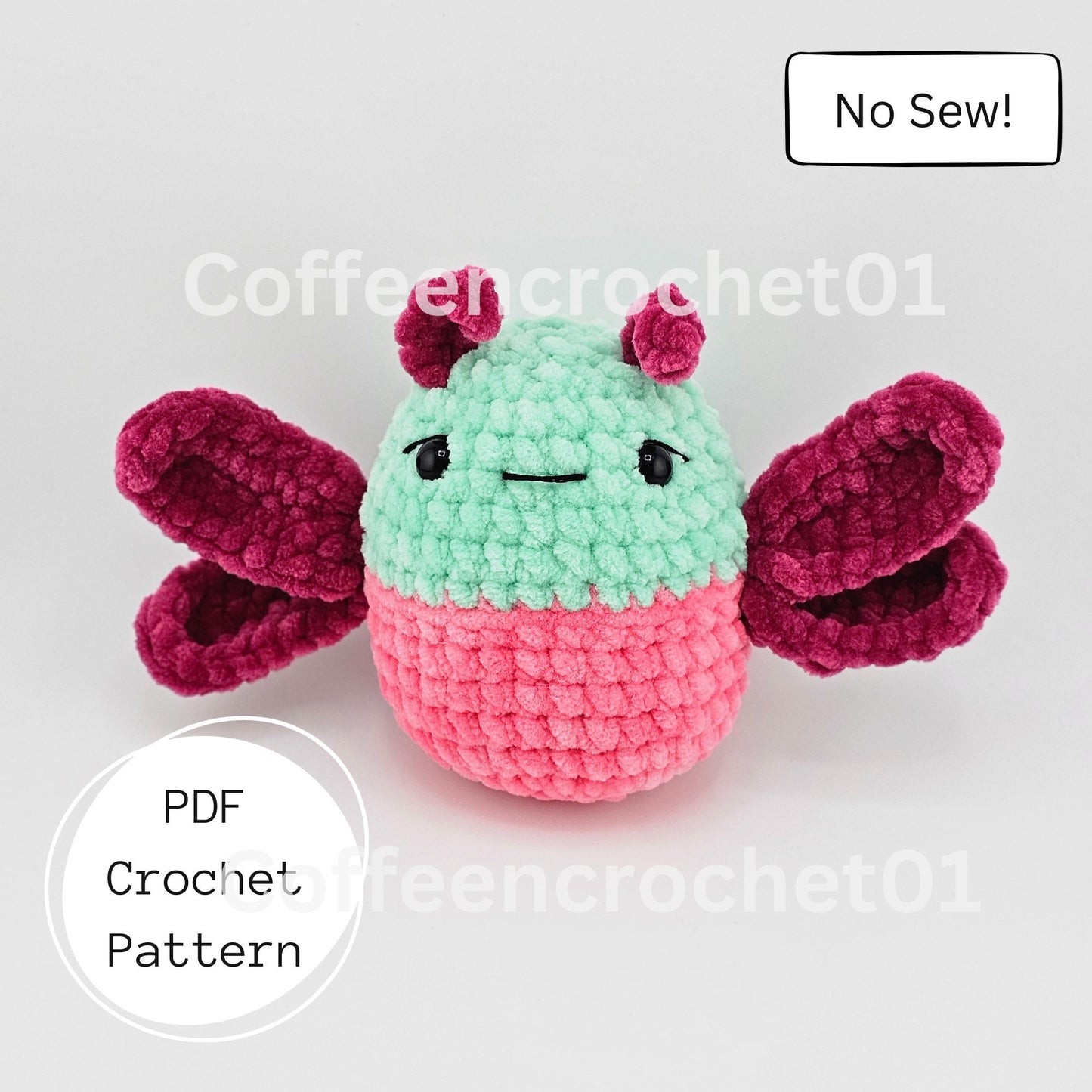 Dragonfly No Sew Crochet Pattern - Dahlia the Dragonfly