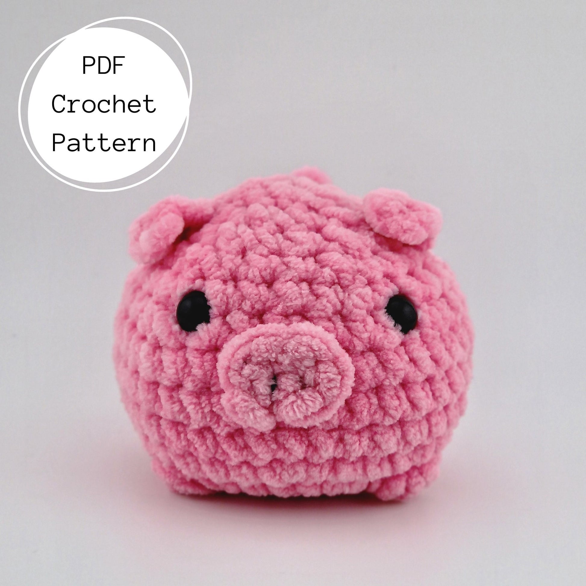 Unique and cute pig crochet amigurumi pattern beginner friendly.