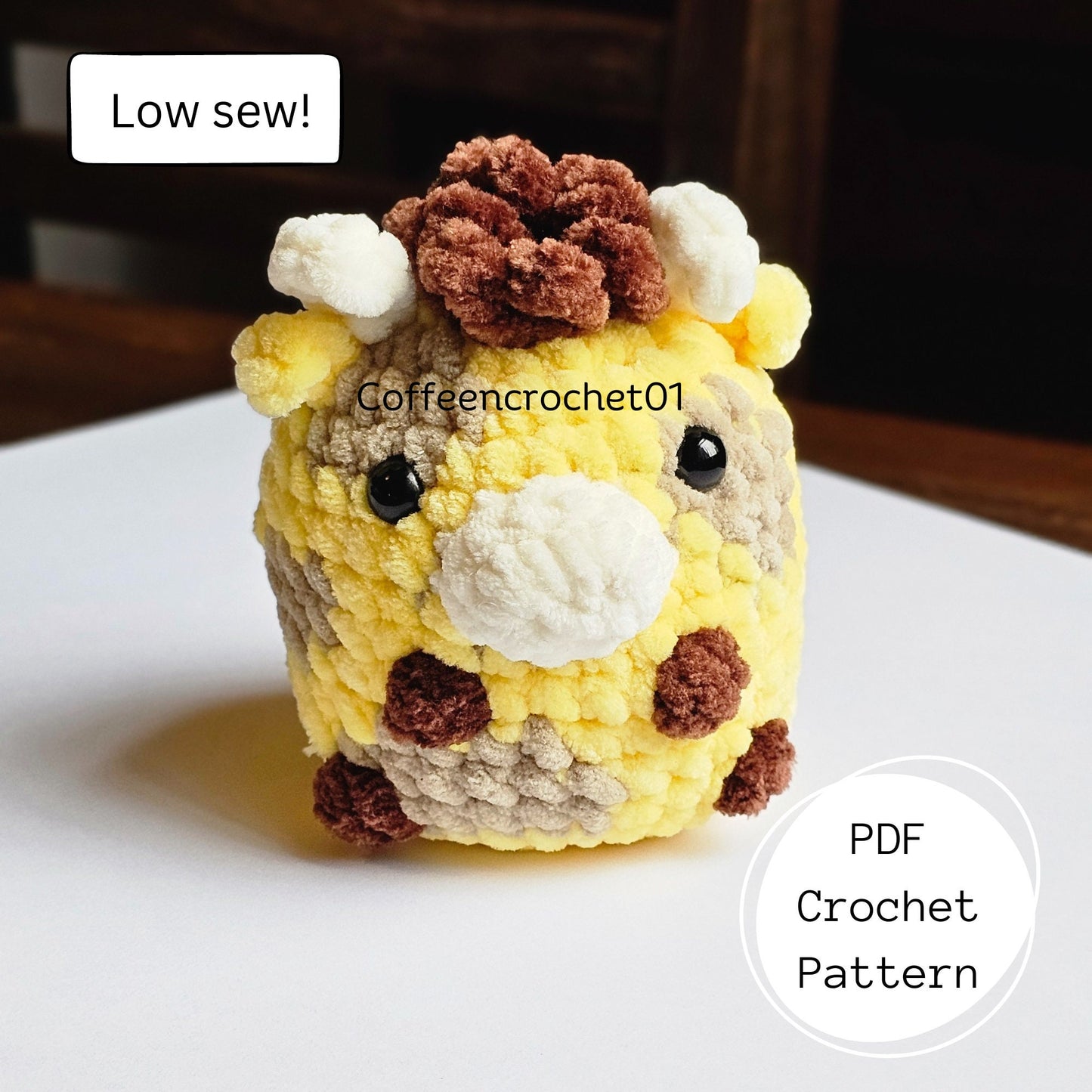 Unique and cute no sew Panda Koala Red Panda Giraffe crochet amigurumi pattern beginner friendly.