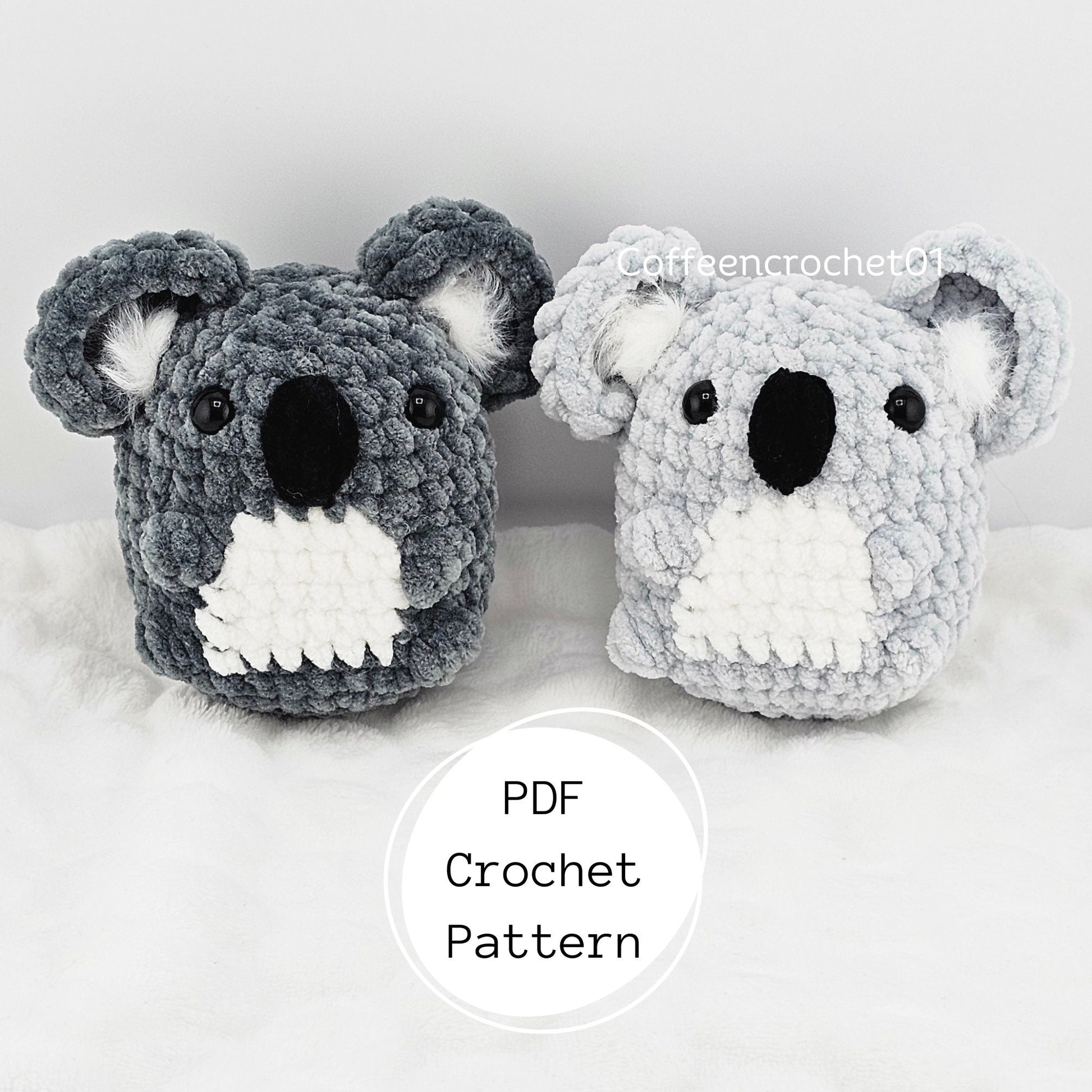 Unique and cute no sew Panda Koala Red Panda Giraffe crochet amigurumi pattern beginner friendly.