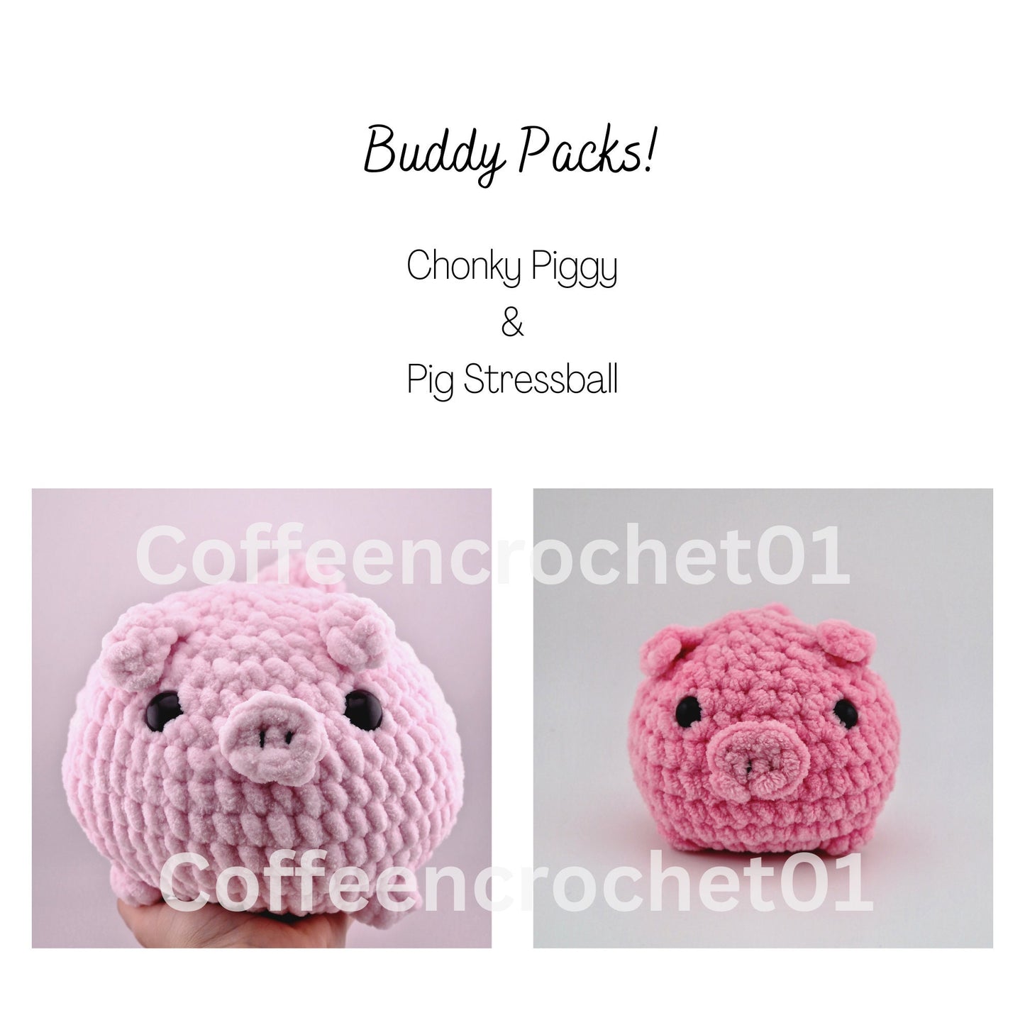 Unique and cute pig crochet amigurumi pattern beginner friendly.