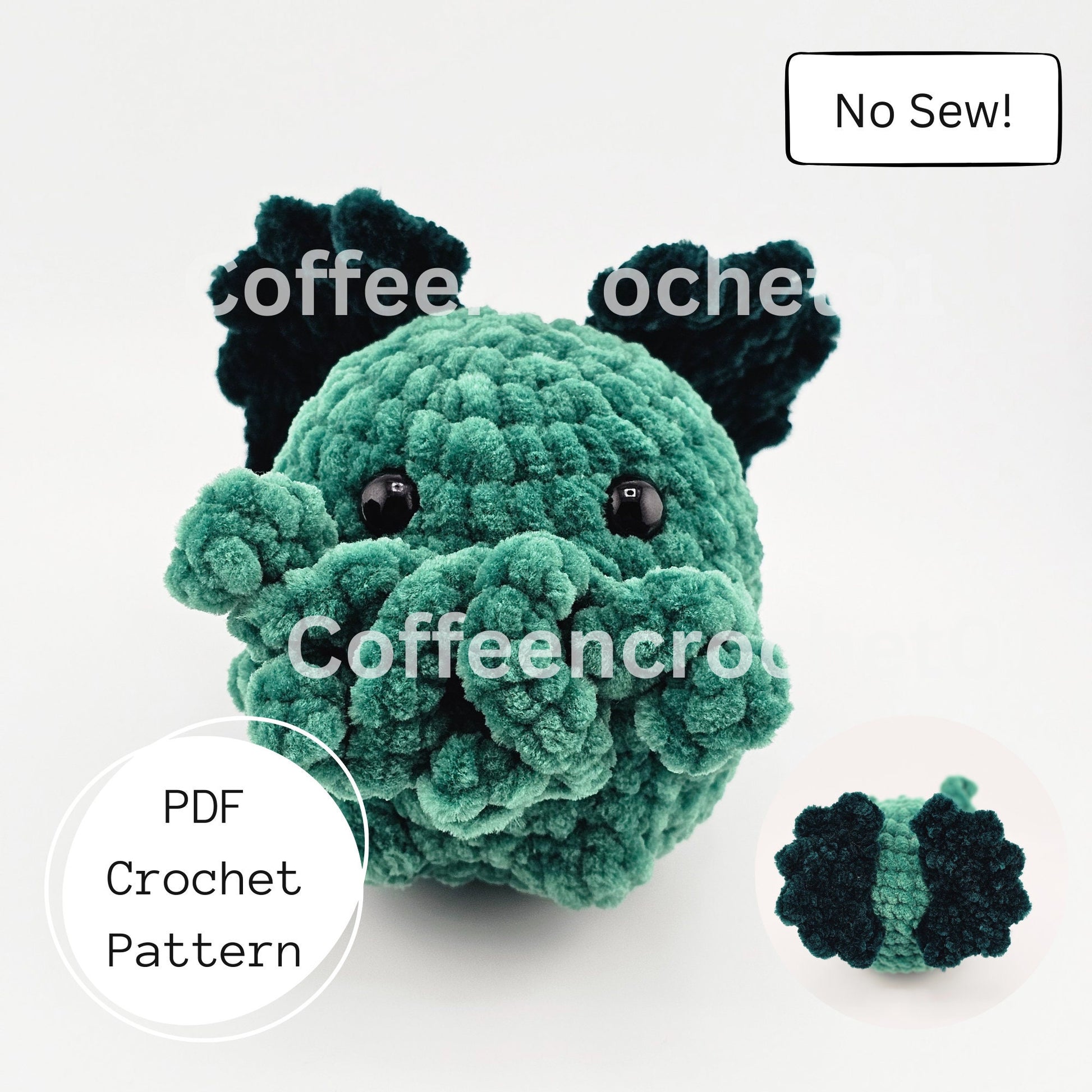 Fantastical Friends Pack Dragon Goblin Cthulhu Crochet Pattern amigurumi pattern crochet beginner tutorial halloween fantasy