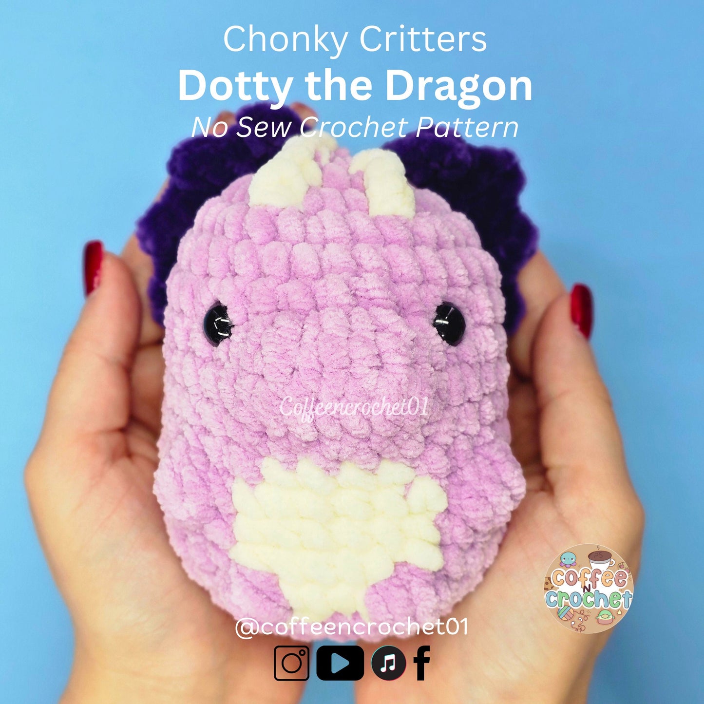 Cthulhu Goblin and Dragon crochet amigurumi crochet beginner friendly pattern