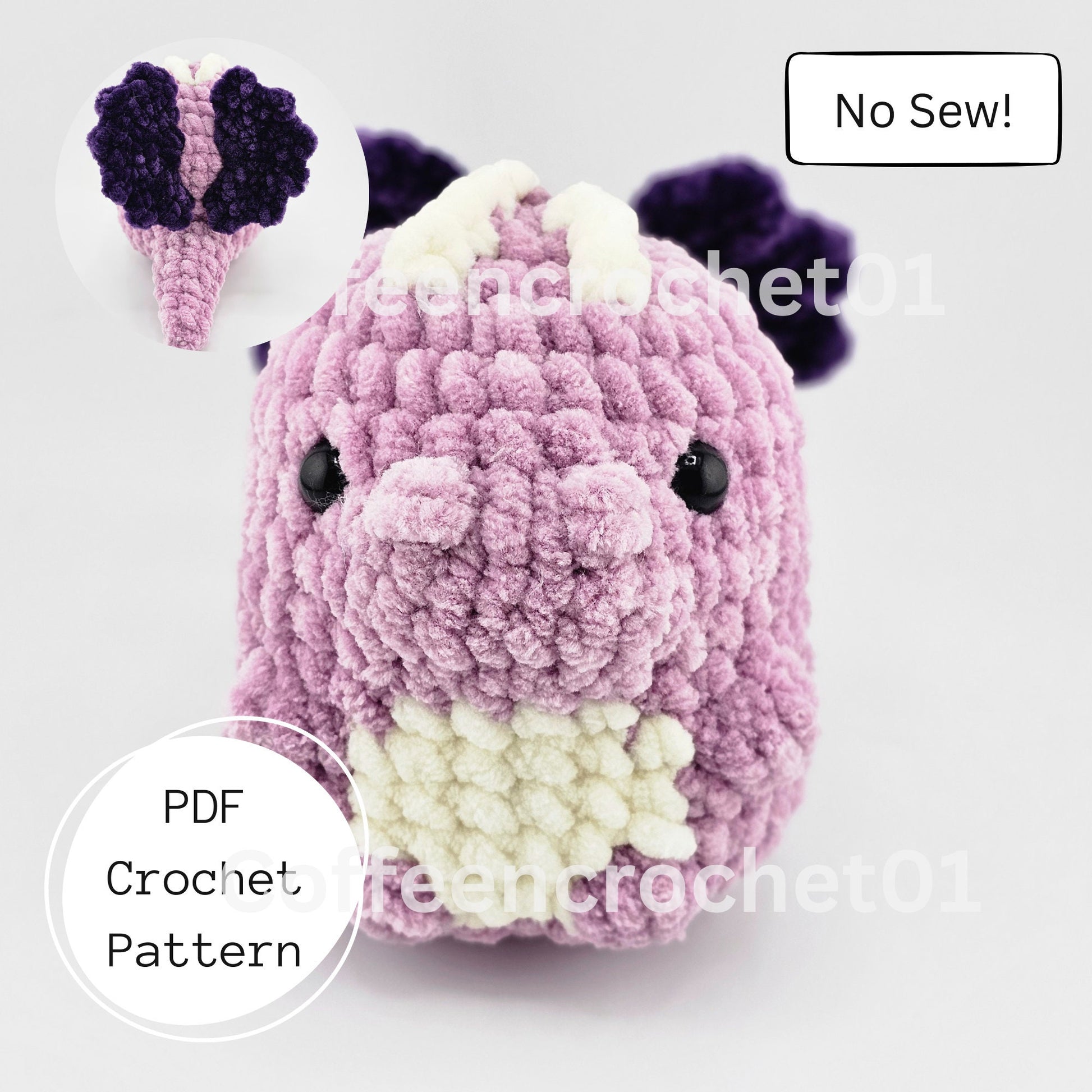 Cthulhu Goblin and Dragon crochet amigurumi crochet beginner friendly pattern